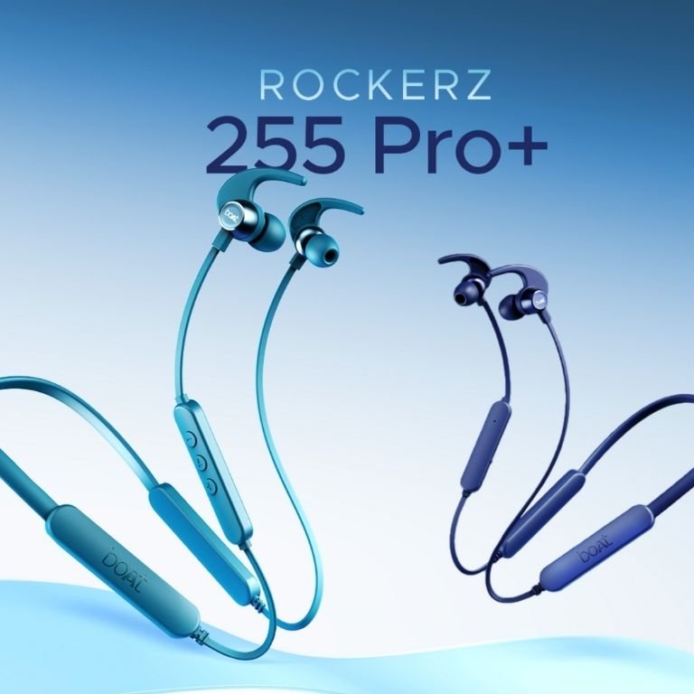 boAt Rockerz 255 Pro+ offers 60H battery, IPX7 waterproofing, low latency, and fast charging—perfect for workouts, calls, and daily music on the go.